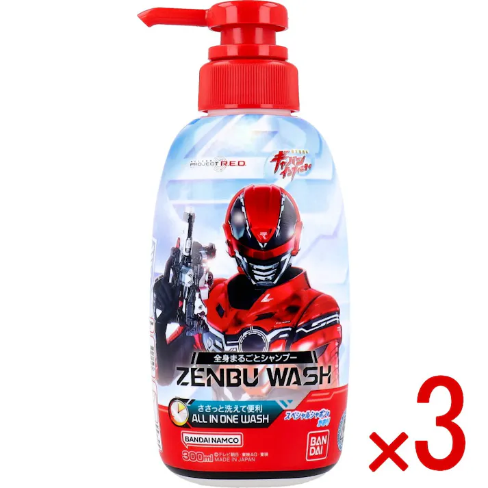 【3点まとめ買い】ZENBU WASH 超宇宙刑事ギャバン インフィニティ スペシャルシャボンのかおり 300mL × 3点 髪も体も顔も一気に洗える全身シャンプー!! 全身まるごとシャンプー。 【送料込み】