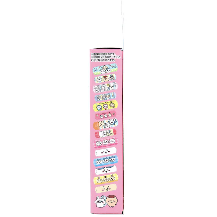 【5点まとめ買い】ちいかわ 救急ばんそうこう 18枚入 × 5点 用途によって使い分けができる2サイズの絆創膏がセットになった絆創膏です。 使いやすいジュニアサイズと、指など小さなケガに使いやすいミニサイズの2サイズが入っています。 【送料込み】