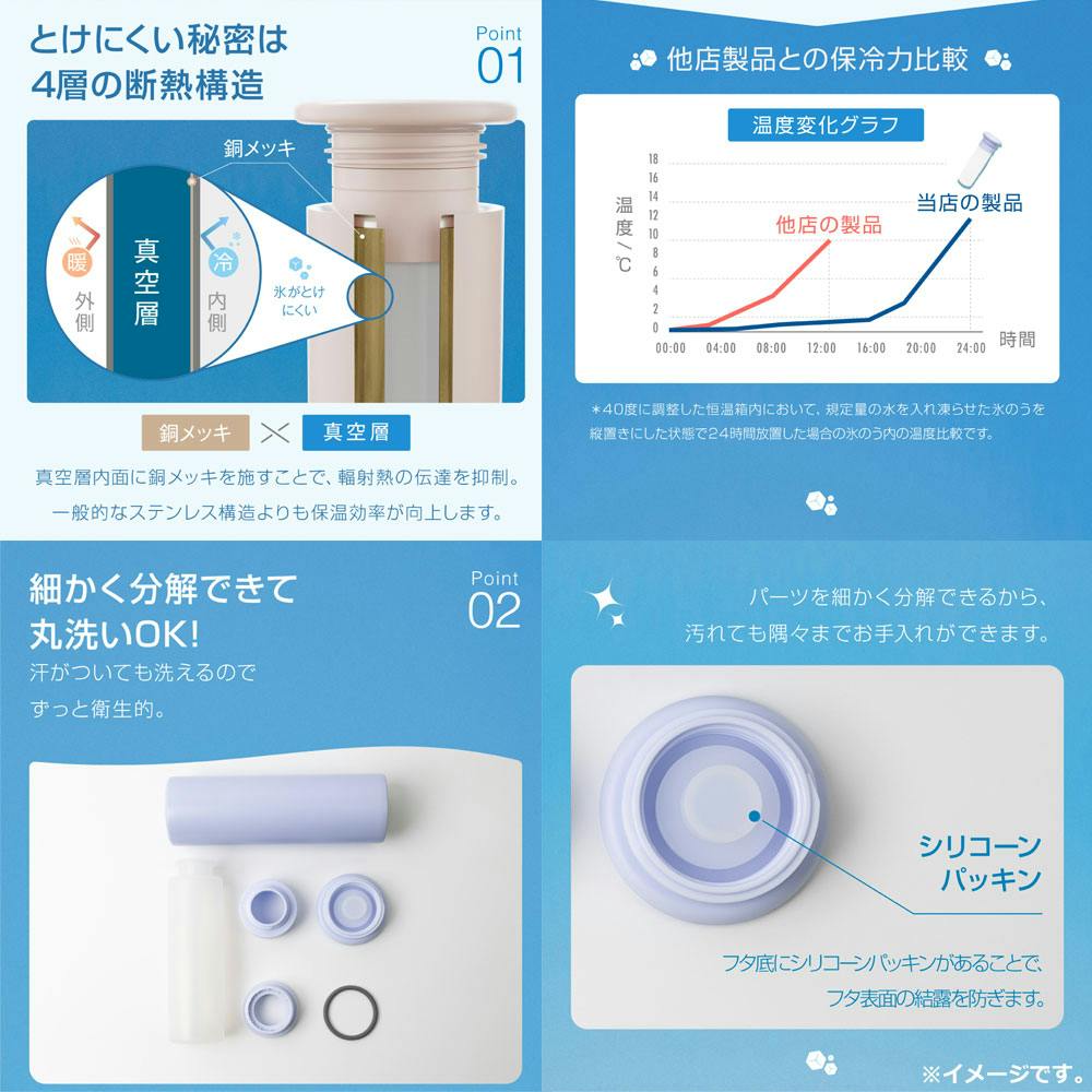 3点まとめ買い】スティックタイプの氷のう 冷温対応 ラベンダー × 3点
