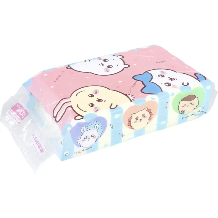 【10点まとめ買い】ちいかわ 水に流せるティシュ ソフトパックティシュ 240枚(120組)入 × 10点 水に流せる! 吊り下げて省スペース!! 【送料込み】
