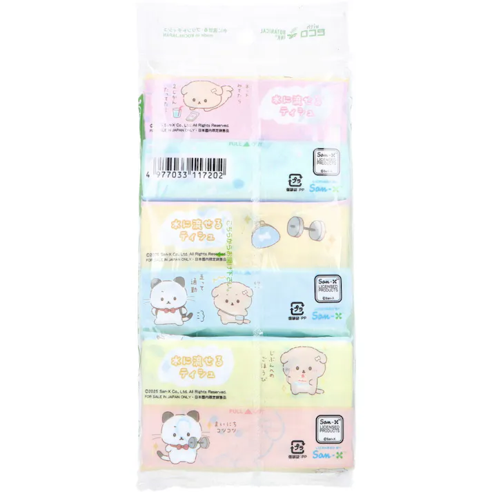 【10点まとめ買い】水に流せるプリントティシュ いしよわちゃん 16枚(8組)×6個入 × 10点 水に流せるティシュ。 このパッケージはフィルムの厚みを薄くすることにより、廃棄プラスチック量を削減しています。 【送料込み】