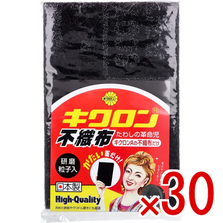 【30点まとめ買い】キクロンAの不織布だけ 1個入 × 30点 たわしの革命児。 かたい面だけ! 【送料込み】