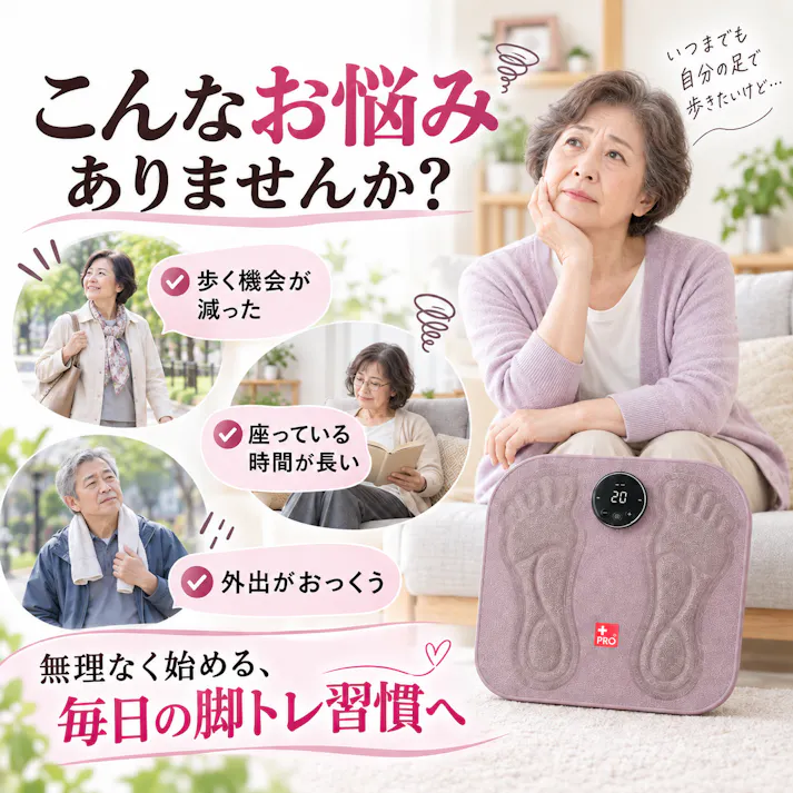 【Dr.PRO EMSフットパッド】 ちあふる EMSフットマット 足裏 ふくらはぎ トレーニング エクササイズ ながら運動 6モード 9段階 20分オートオフ JAN:4571414700733