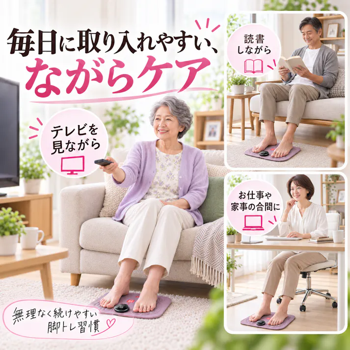 【Dr.PRO EMSフットパッド】 ちあふる EMSフットマット 足裏 ふくらはぎ トレーニング エクササイズ ながら運動 6モード 9段階 20分オートオフ JAN:4571414700733