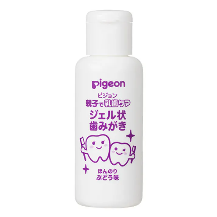 【10点まとめ買い】ピジョン 親子で乳歯ケア ジェル状歯みがき ぶどう味 40mL × 10点 ほんのり甘い、ぶどう味で、お子さまがいやがらずに使用できます。 歯みがきデビューにオススメの歯質を強化し虫歯の発生及び進行を予防するジェル状歯みがきです。 【送料込み】