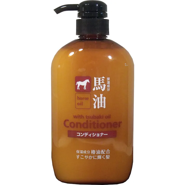 馬油コンディショナー 椿油配合 600mL × 1点 すこやかに輝く髪! 馬油成分が傷んだ髪の奥深くまで浸透し、ダメージから髪を保護します! 【送料込み】