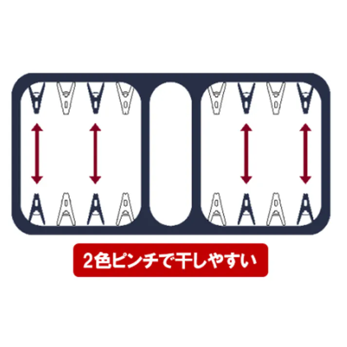 【10点まとめ買い】干しやすい角ハンガー 42ピンチ NL-E42 × 10点 洗濯物をまっすぐキレイに干しやすい 2色ピンチで干しやすい。 【送料込み】
