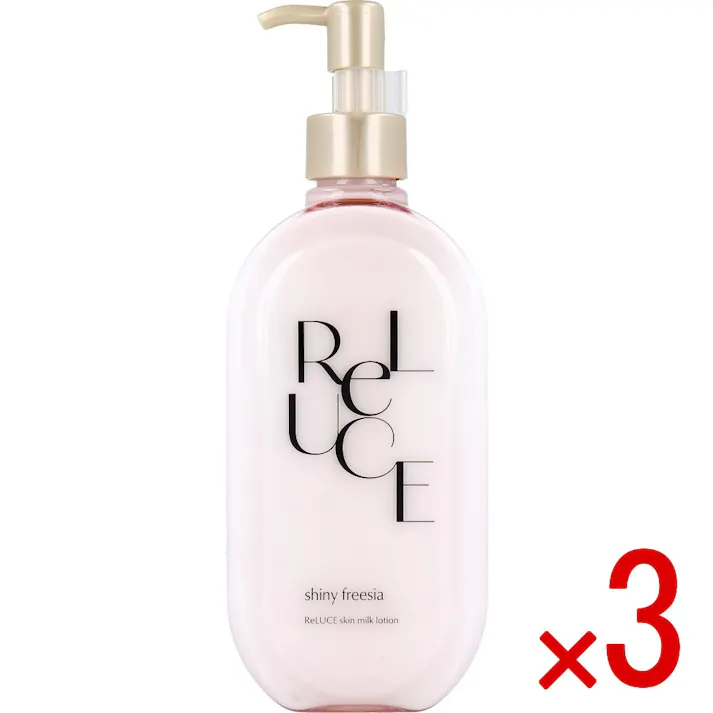 【3点まとめ買い】リルーチェ スキンミルクローション シャイニーフリージア 300mL × 3点 香水のような上品な香りで、キラキラとした気分に上がる全身ミルクローション。 きゅんと可憐なあの香り。シャイニーフリージアの香り。 【送料込み】