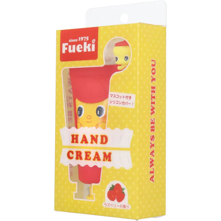 【3点まとめ買い】フエキくん SC ハンドクリーム ラズベリーの香り 30g × 3点 シアバター(シア脂)・馬油配合でお肌をしっかり保湿します。 マスコット付きシリコンカバー! 【送料込み】
