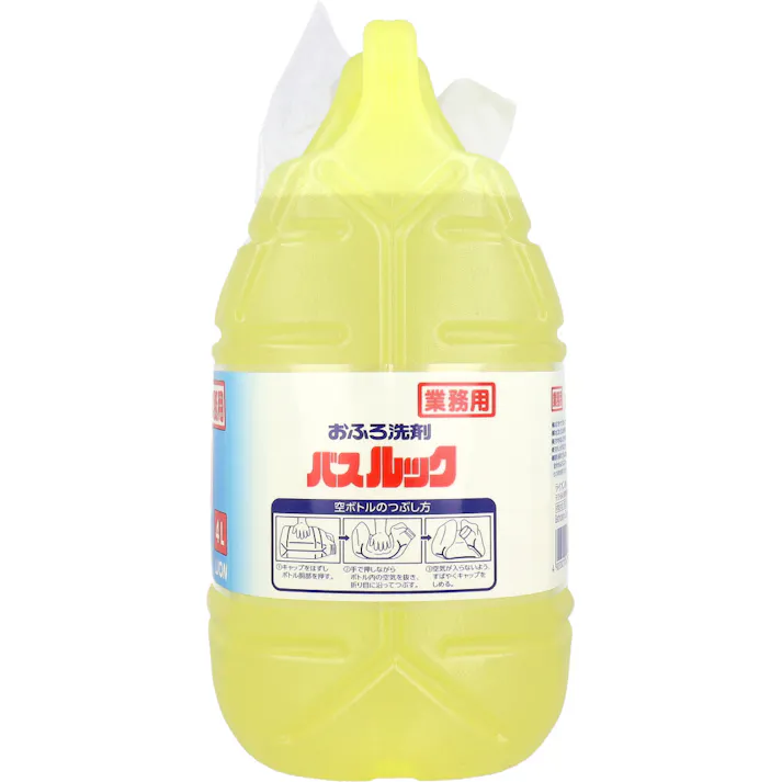 【3点まとめ買い】業務用 おふろ洗剤 バスルック 4L × 3点 皮脂・アカ汚れをズバッと落とす。 しっかり消臭!スッキリおそうじ。 【送料込み】