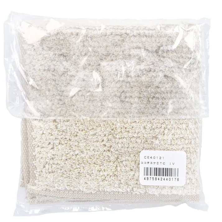 【6点まとめ買い】cocochiena2(ココチエナ2) タオルチーフ 約25×25cm アイボリー CE40121 1枚入 × 6点 洗うほどに膨らむタオル。 触り心地。使い心地。洗い心地。 【送料込み】