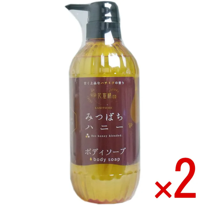 【2点まとめ買い】花蜜精 みつばちハニー ボディソープ 500mL × 2点 お肌にしっとりの洗いごこち♪ 透明感のある大人肌へ。花蜜精の肌においしいハニースキンケア。 【送料込み】