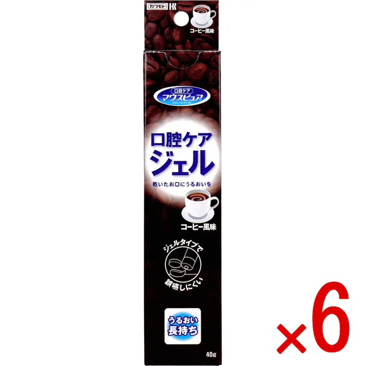 【6点まとめ買い】マウスピュア 口腔ケアジェル コーヒー風味 40g × 6点 乾いたお口にうるおいを。 ジェルタイプで誤嚥しにくい。 【送料込み】