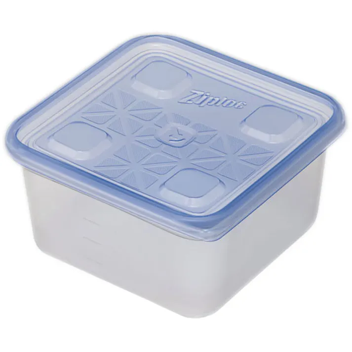 【2点まとめ買い】業務用 ジップロック コンテナー 正方形 1100mL×10個入 × 2点 重ねてすっきりスマートデザイン!正方形×10個セット! 使用時も収納時もコンパクト!冷凍からレンジ調理までOKなプラスチック製保存容器です。 【送料込み】