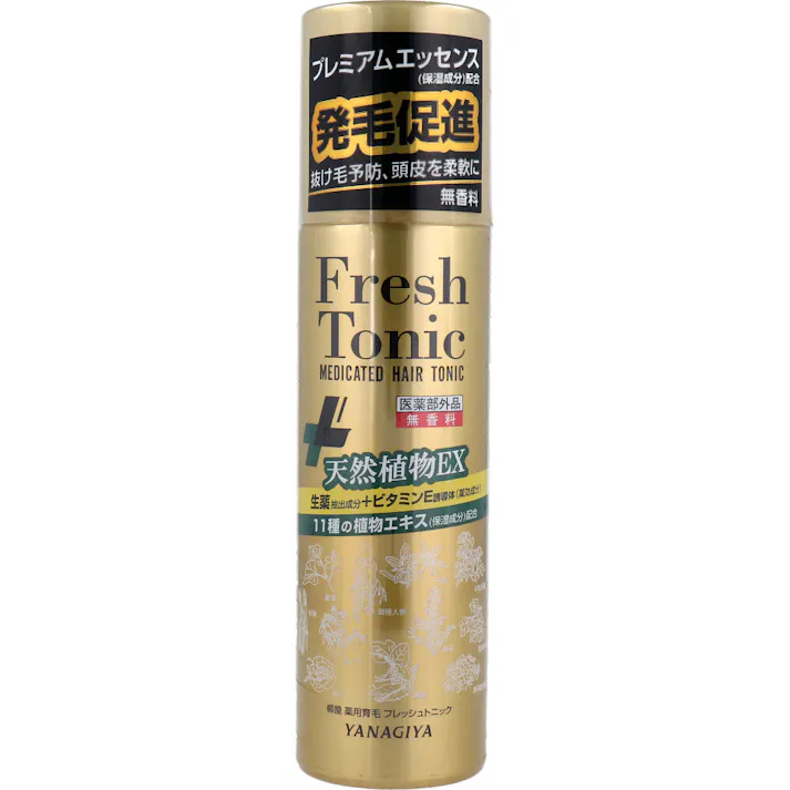 柳屋 薬用育毛 フレッシュトニック プレミアムエッセンス 無香料 190g × 1点 抜け毛予防、頭皮を柔軟に! 血行を良くして発毛促進、抜けにくくコシのある髪に。 【送料込み】