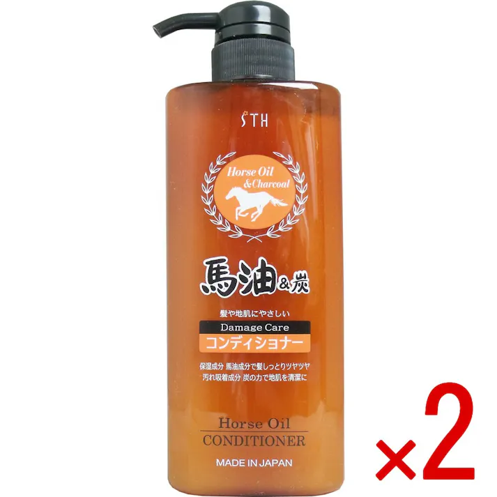 【2点まとめ買い】馬油&炭コンディショナー 600mL × 2点 髪や地肌にやさしいダメージケア!馬油と炭のWパワーで綺麗な頭皮としっとりまとまる髪へ。 保湿成分 馬油成分で髪しっとりツヤツヤ!汚れ吸着成分 炭の力で地肌を清潔に! 【送料込み】