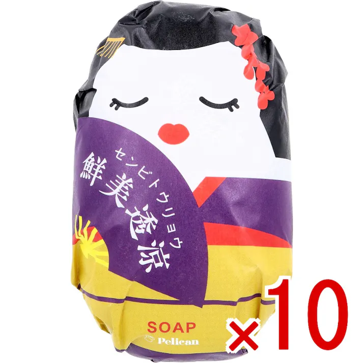 【10点まとめ買い】和せっけん 芸者 180g × 10点 訪日外国人に向けたお土産用の石鹸です。 フレグランスソープ Green tea aroma 【送料込み】