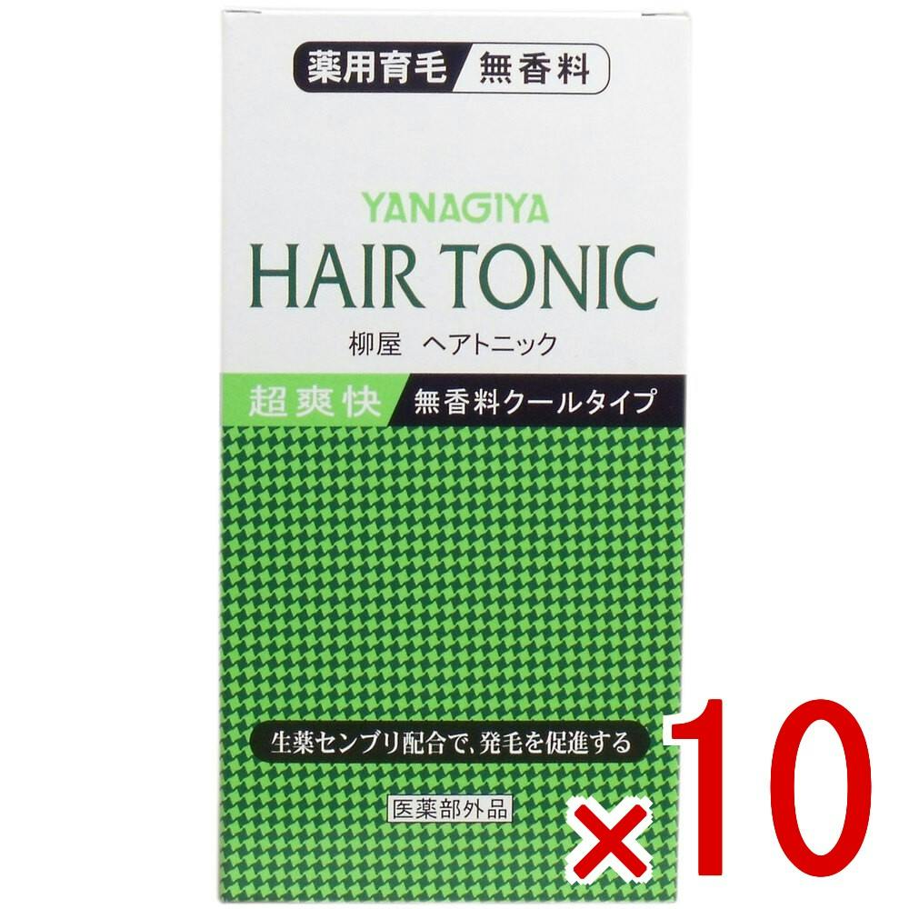 【10点まとめ買い】柳屋 ヘアトニック 薬用育毛 ＜無香料クールタイプ＞ 240mL × 10点　生薬センブリ配合で、発毛を促進する！ 毎日の頭皮のお手入れに、香りが気にならない無香料タイプ！ 【送料込み】
