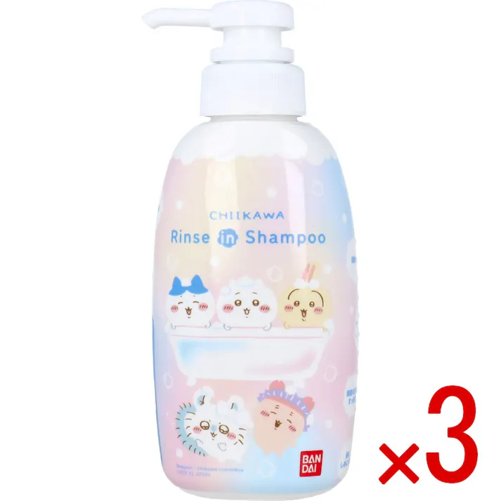 【3点まとめ買い】リンスインシャンプー ちいかわ スイートシャボンのかおり 300mL × 3点 「ちいかわ」のリンスインシャンプーが登場! 地肌にやさしい弱酸性で、お子様も安心してご使用いただけます。 【送料込み】