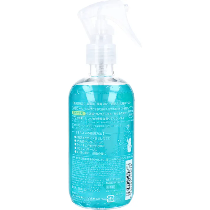 潤素肌 薬用和ハッカ 水ミスト 250mL × 1点 和ハッカ水でひんやり&ニキビ予防! ニキビ・肌荒れを防ぐ薬用和ハッカ水ミストです。 【送料込み】