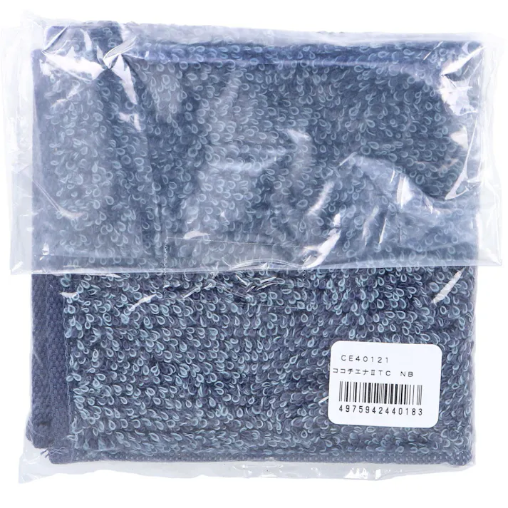 【6点まとめ買い】cocochiena2(ココチエナ2) タオルチーフ 約25×25cm ネイビーブルー CE40121 1枚入 × 6点 洗うほどに膨らむタオル。 触り心地。使い心地。洗い心地。 【送料込み】