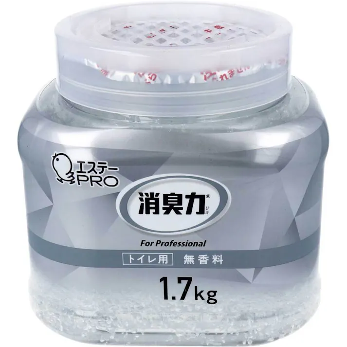 【10点まとめ買い】消臭力 業務用 クラッシュゲルタイプ トイレ用 本体 無香料 1.7kg × 10点 トイレ特有の悪臭に効果の高い消臭成分配合です。 細かいクラッシュゲルが、悪臭をすばやくキャッチ。気になるニオイを強力に消臭する業務用消臭剤です。 【送料込み】