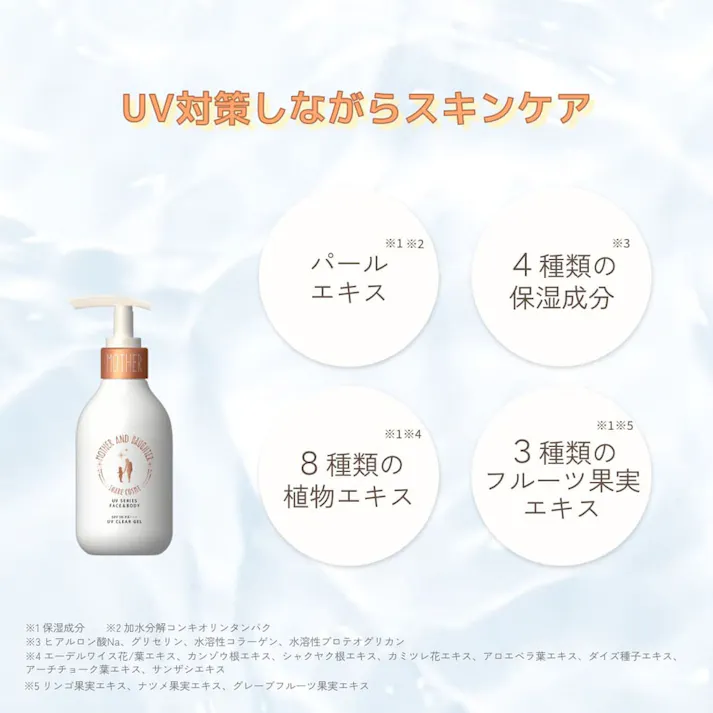 【3点まとめ買い】マザーアンドドーター クリアUVジェル 日やけ止めジェル SPF30 PA+++ 200g × 3点 子ども(※1歳からOK)からおとなまで大切なお肌を紫外線から守ります。 敏感肌(※)の方にも使えるさらすべUVジェル。 【送料込み】