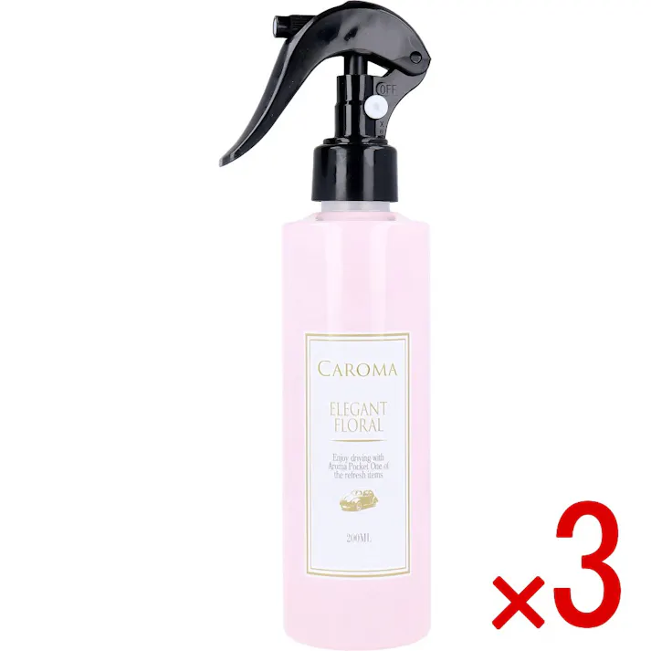 【3点まとめ買い】CAROMA(カロマ) トリガースプレー エレガントフローラル 200mL × 3点 ふわっと癒される香りで思わずうっとり。 タバコ臭・食べ物臭・カビ臭気になるニオイにシュッと消臭! 【送料込み】