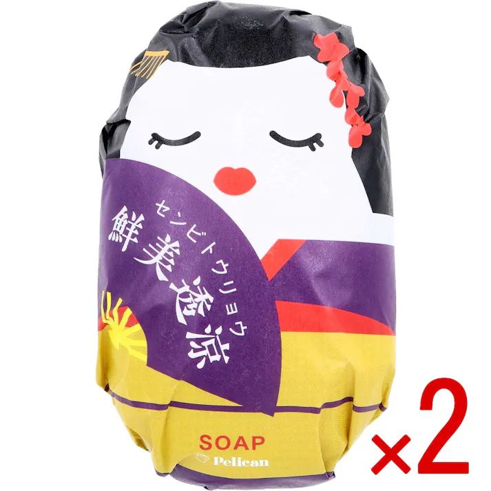 【2点まとめ買い】和せっけん 芸者 180g × 2点 訪日外国人に向けたお土産用の石鹸です。 フレグランスソープ Green tea aroma 【送料込み】