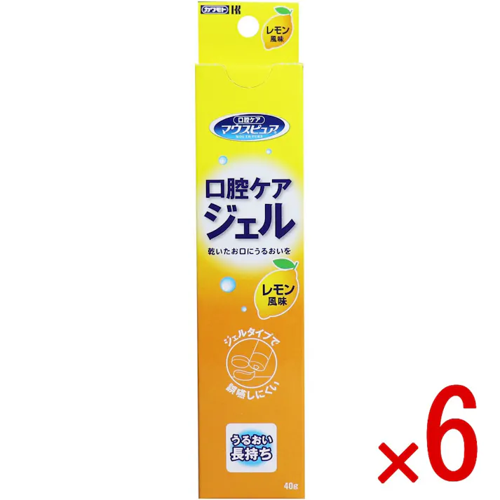 【6点まとめ買い】マウスピュア 口腔ケアジェル レモン風味 40g入 × 6点 乾いたお口にうるおいを! ジェルタイプで誤嚥しにくい!毎日の口腔ケアを楽しく。 【送料込み】