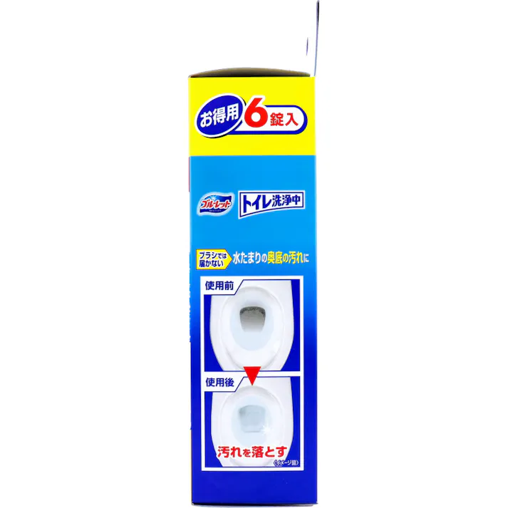【10点まとめ買い】ブルーレット トイレ洗浄中 お徳用 フレッシュミントの香り 6錠入 × 10点 ブラシでは届かない水たまりの奥底の汚れに 洗浄つぶ入り発泡錠が、トイレブラシでは届かない水洗トイレの便器の底(水たまり部分)・奥の黒ズミ・黄バミ・水アカを落とします。 【送料込み】