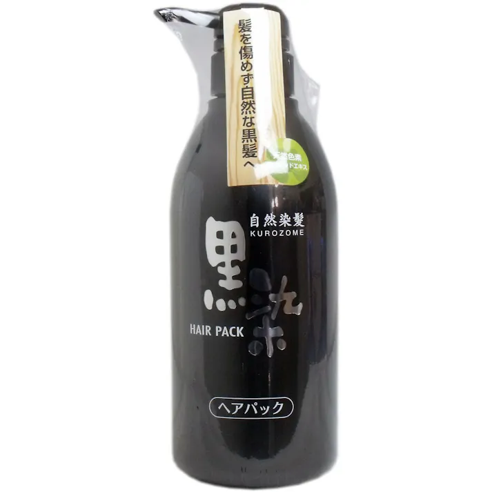 黒染 ヘアパック 500mL × 1点 髪を傷めず自然な黒髪へ♪ イオン吸着処方で髪の表面を着色するヘアパック! 【送料込み】