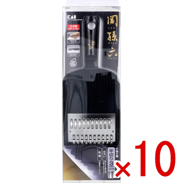 【10点まとめ買い】関孫六 千切り器 太 レギュラー DH-3329 × 10点 はやい・快適。 千切り3mm(設計値)。 【送料込み】