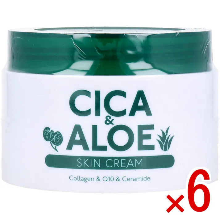 【6点まとめ買い】CICA&ALOE スキンクリーム 200g × 6点 保湿成分を贅沢に配合した保湿スキンクリーム。 年齢を重ねた肌に潤いを与える次世代のエイジングケア。 【送料込み】