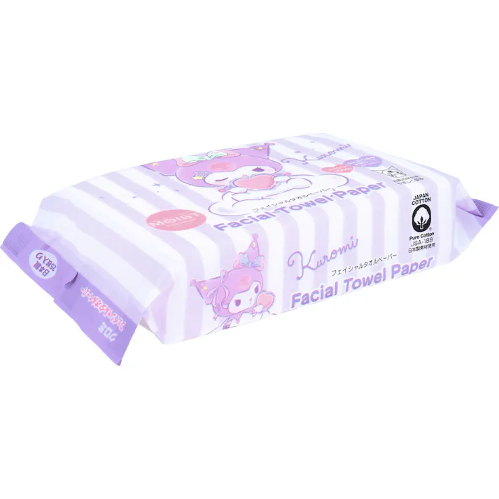【3点まとめ買い】フェイシャルタオルペーパー クロミ 25枚入 × 3点 お肌の水分をやさしく吸収。 贅沢なコットン100%フェイシャルタオルペーパー。 【送料込み】