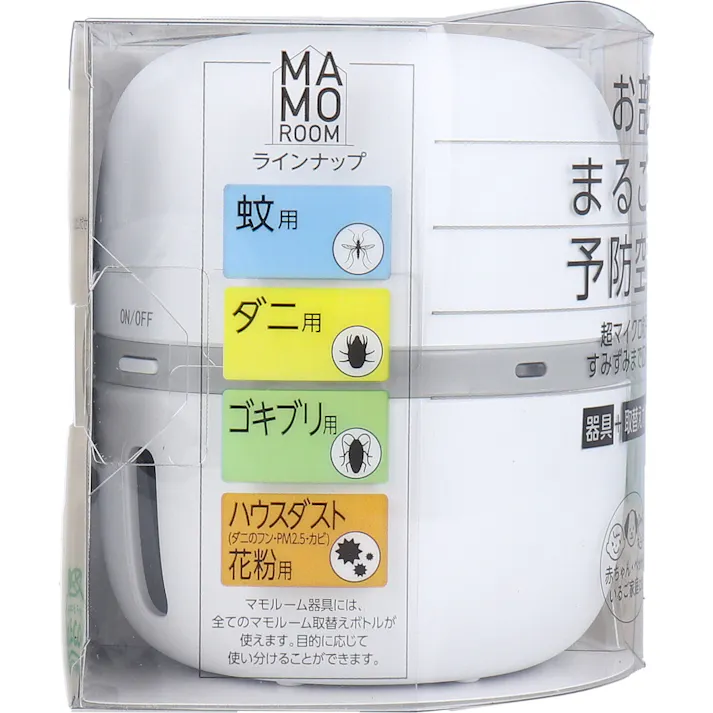 【3点まとめ買い】マモルーム ゴキブリ用 器具+取替えボトル 2ヵ月用 1セット × 3点 お部屋まるごと予防空間。 超マイクロ粒子がすみずみまで広がる。 【送料込み】