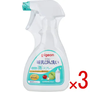 【3点まとめ買い】ピジョン 哺乳びん洗い かんたん泡スプレー 270mL × 3点 ミルク汚れにシュっとして流すだけのかんたん泡スプレー! 植物由来の洗浄成分の哺乳びん洗いです。 【送料込み】