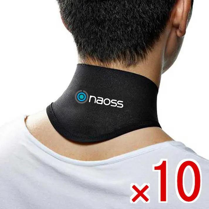 【10点まとめ買い】皮膚感覚サポーター 首用 オールインワン ネック ブラック Lサイズ × 10点 チタン合金で密着・保温。 確かな保温性と心地よいフィット感。 【送料込み】