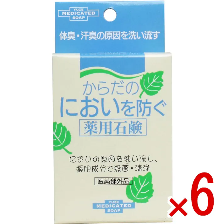 【6点まとめ買い】からだのにおいを防ぐ薬用石鹸 110g × 6点 においの原因を洗い流し、薬用成分で殺菌・洗浄!! 気になる体臭・汗集を防ぎます!! 【送料込み】