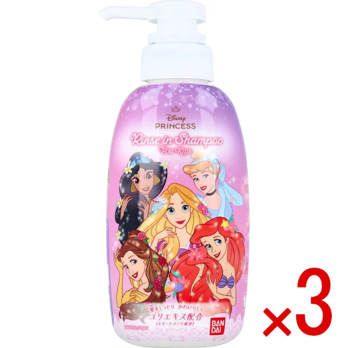 【3点まとめ買い】リンスインシャンプー ディズニープリンセス フレッシュフローラルのかおり 300mL × 3点 髪をしっとりかわいらしく。 頭皮の汗もすっきり。 【送料込み】