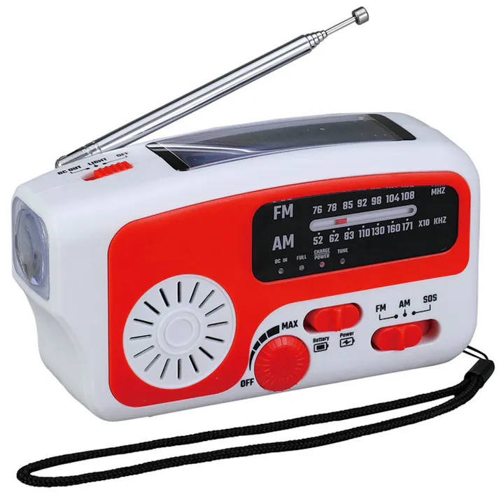 【10点まとめ買い】手回しソーラーラジオライト × 10点 防災に最適な5つの機能。 3つの充電機能で災害時も安心。 【送料込み】