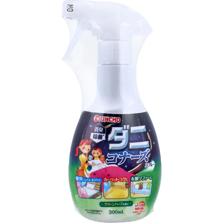 金鳥 ダニコナーズスプレー グリーンハーブの香り 300mL × 1点 天然由来成分のダニよけスプレー 本品は殺虫成分を使用していません。 【送料込み】