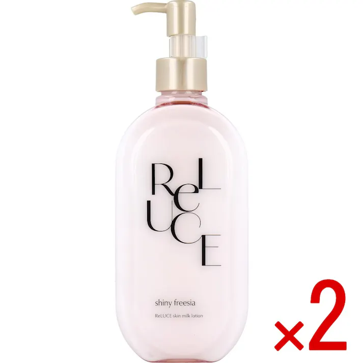 【2点まとめ買い】リルーチェ スキンミルクローション シャイニーフリージア 300mL × 2点 香水のような上品な香りで、キラキラとした気分に上がる全身ミルクローション。 きゅんと可憐なあの香り。シャイニーフリージアの香り。 【送料込み】