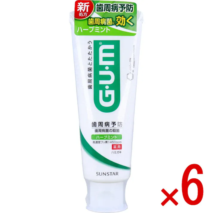 【6点まとめ買い】GUM ガム・デンタルペースト 薬用 スタンディング 120g × 6点 歯周病菌に効く。 歯周病菌とたたかう。 【送料込み】