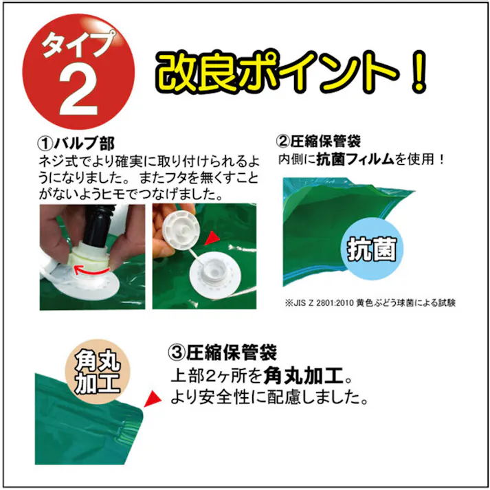 【3点まとめ買い】ベンリー圧縮保管袋セット 空気抜き付 タイプ2 5MX2-6P 1セット × 3点 災害時のごみ問題、ベンリー圧縮保管袋で解決! 非常時、災害時に、簡易トイレで処理した汚物袋を圧縮・密封保管する袋です。 【送料込み】