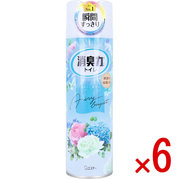 【6点まとめ買い】トイレの消臭力スプレー エアリーブーケ 365mL × 6点 トイレまるごと消臭。 瞬間すっきり。 【送料込み】