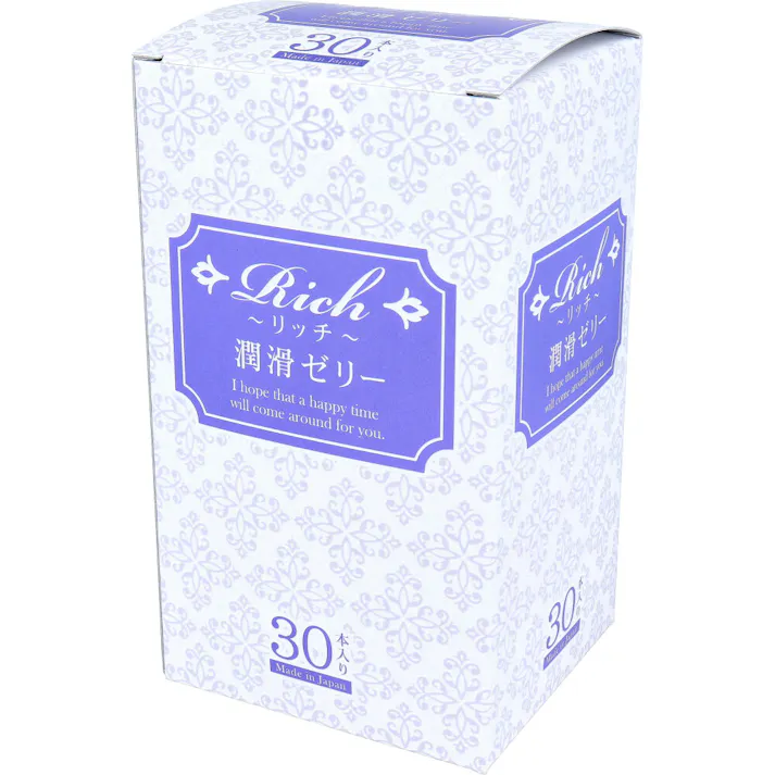 【2点まとめ買い】リッチ 潤滑ゼリー 2g×30本入 × 2点 コンドームメーカーが、長年研究開発した安心の潤滑ゼリーです。 潤い不足で悩む女性のために作った弱酸性処方。 【送料込み】