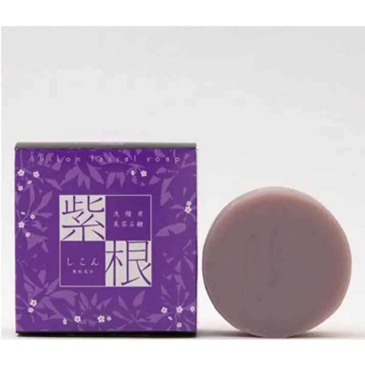 【3点まとめ買い】洗顔用 紫根石けん (泡立てネット付き) 100g × 3点 天然整肌成分「紫根エキス」をたっぷり配合した洗顔石鹸。 洗顔後は、つややかで透明感のある肌に。 【送料込み】
