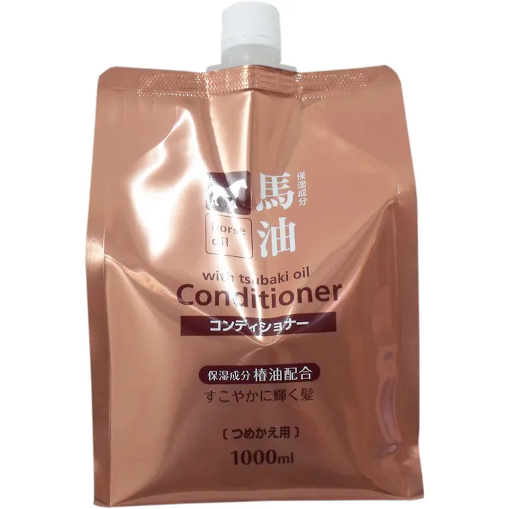 馬油コンディショナー 椿油配合 詰替え用 1000mL × 1点 保湿成分椿油配合!すこやかに輝く髪へ♪ 高保湿成分椿オイル配合でうるおいを守り輝く艶髪に♪ 【送料込み】
