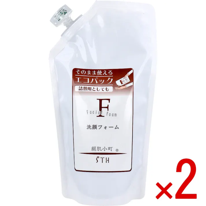 【2点まとめ買い】絹肌小町 洗顔フォーム 詰替用 300mL × 2点 馬油のしっとり感、炭の洗浄力が合わさった究極の洗顔フォーム。 クリーミーな泡立ちを実感!優しく肌を包み込みます! 【送料込み】
